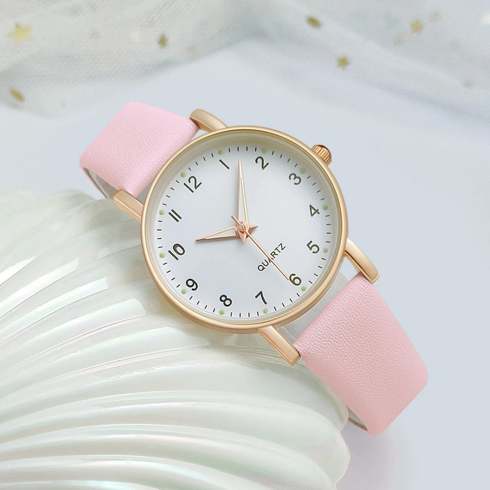 Casual Women's Watch Pu Leather Strap Wristwatch