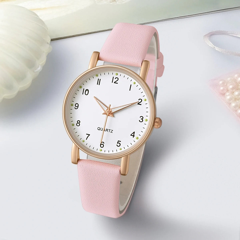 Casual Women's Watch Pu Leather Strap Wristwatch